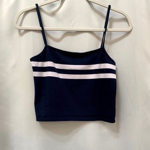 Romwe Cropped Navy Cami